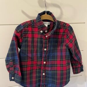 Ralph Lauren Plaid Baby Shirt - Red Green Blue